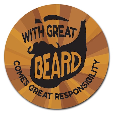 Signmission With Great Beard Circle Vinyl Laminated Decal D-48-CIR-With great Beard